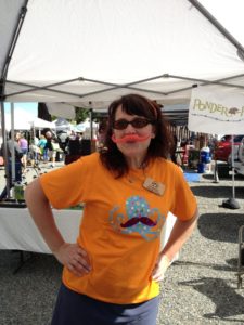 It was moustache day at the market. Because I had a tentacle mustache already, it seemed only right that I make a t-shirt of an octopus with a ‘stache.